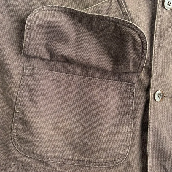 Vintage L.L. Bean Brown Canvas Field Coat Jacket Wool Plaid Lined Men's XL - Picture 5 of 15